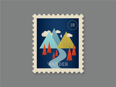 Mountain Stamp illustration mountains stamp texture