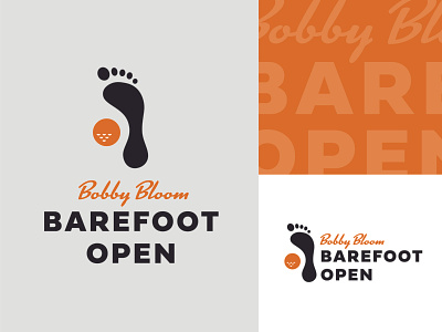 Barefoot Open golf logo logodesign script