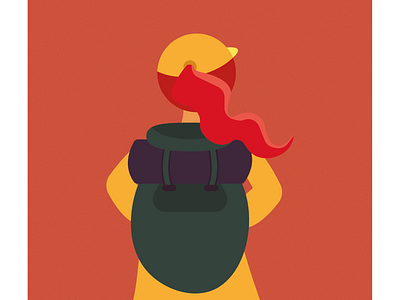 hiking woman charachter design girl girl illustration hiker hiking illustrator cc woman