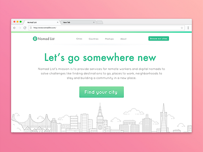 Nomad List - Redesign nomad list redesign travel web design