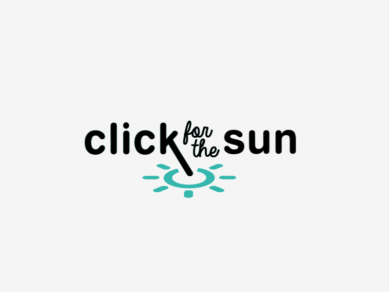 Click For The Sun animation gif logo design