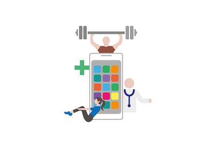 Health and Fitness Apps animation app designeveryday experience design flat minimal ui ux web website