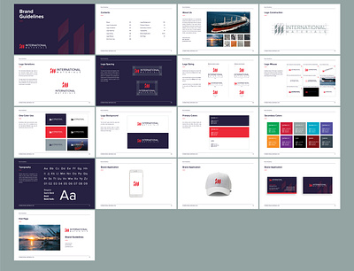 INTERNATIONAL MATERIALS - Branding Guidelines 99designs brand guidelines brandbook branding branding and identity clean construction creative design guideline industrial logo project redesign simple strong visual identity
