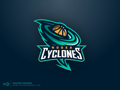 Noosa Cyclones basketball club cyclones logo mascot noosa team