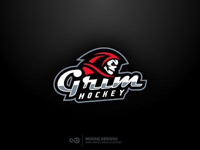 Grim Hockey design esports grim hockey mascot reaper sticks