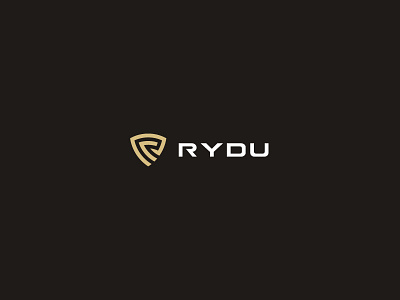 Rydu bold car clean company logo p2p rydu sharing shield simple strong unofficial