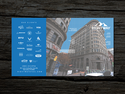 Rightway Trifold blue brand design layout photographer photography print trifold