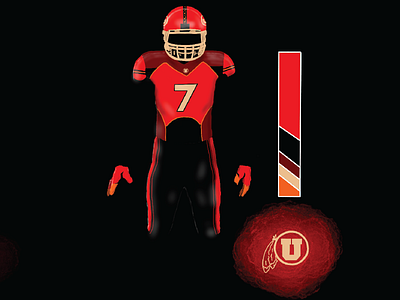 Utah Football Concept Sketch illustration procreate uniform