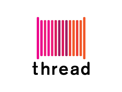 Thread on white brand color logo