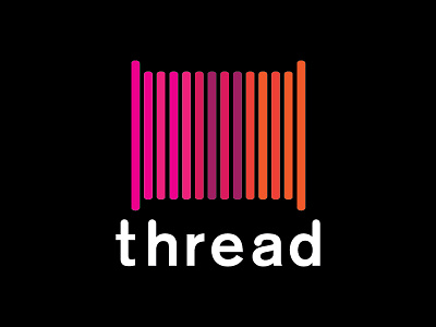 Thread on black brand color logo