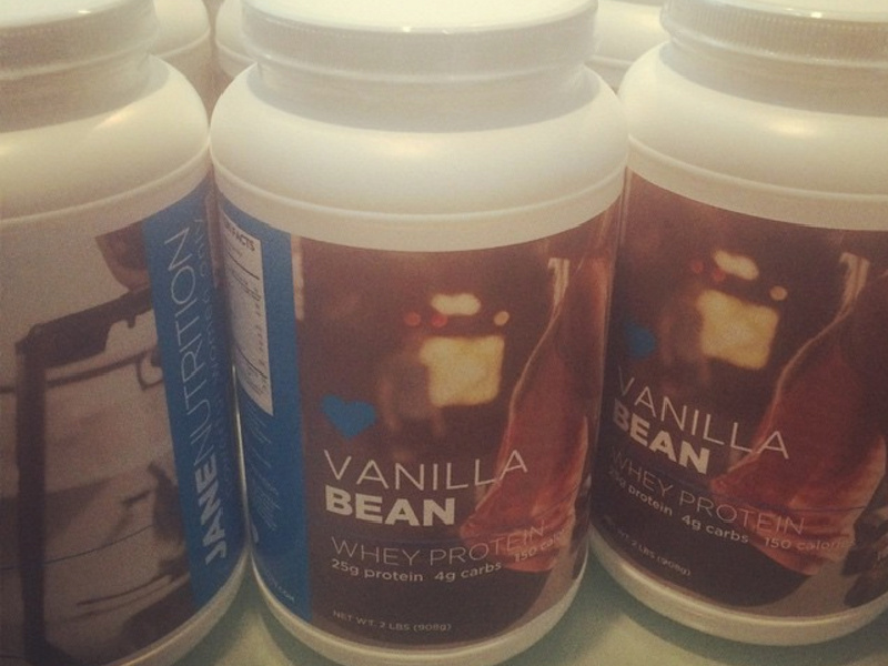 Jane Nutrition Whey Protein Packaging fitness photography packaging