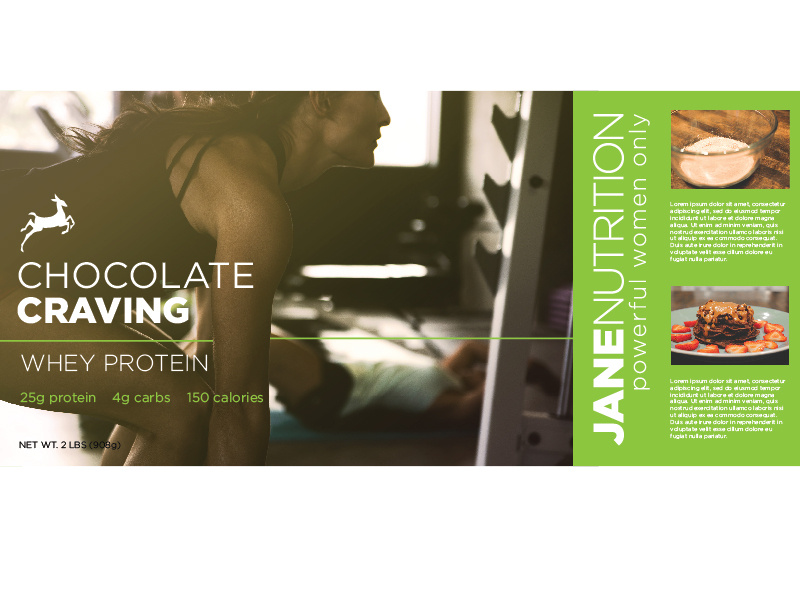 Jane Nutrition Whey Protein Packaging fitness photography packaging