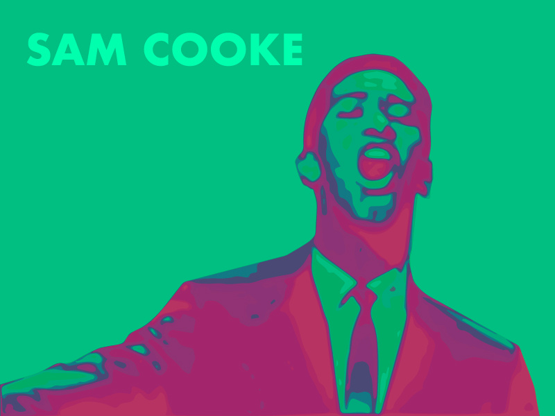 Sam illustrator vector color typography design art poster music sam cooke