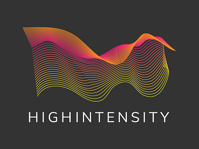 High Intensity brand logo neon