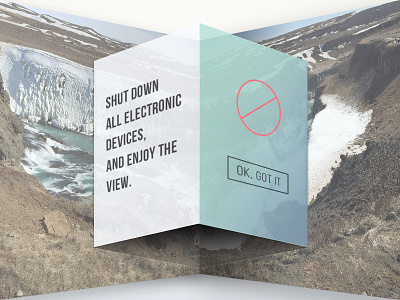 DailyUI - Day 016 - Pop-Up iceland nature pop up