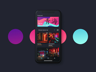 Nightlife discovery app clean ui daily 100 challenge dailyui discovery minimal nightlife nightlife discovery restaurant ui uiux ux