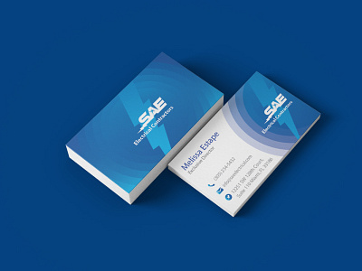 SAE Business Card Mockup businescard electric electrical electrical logo