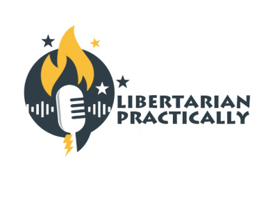 Logo for libertarian podcas flash libertarian logo podcast radio