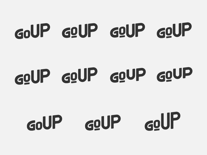 GoUP branding lettering logo logotype mark