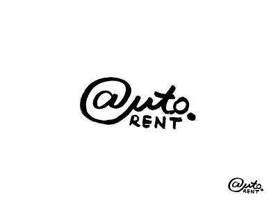 Auto.Rent lettering logo raw