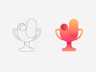 Trophy Logo design gradient hackathon illustration logo logodesign trophy
