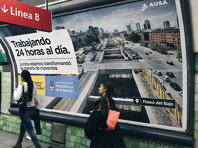 Public subway ad