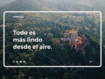 Aerial photography website mockup.