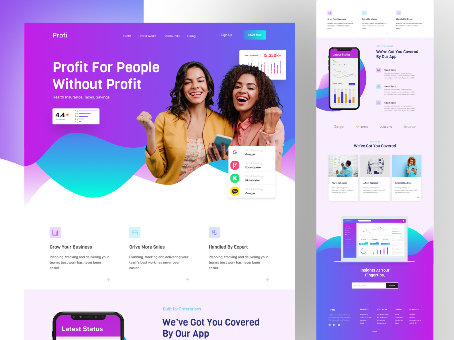 Landing page design by Shimul Ahmed on Dribbble