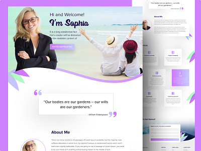 Wellness & Healing Landing Page Design I Personal Website Design