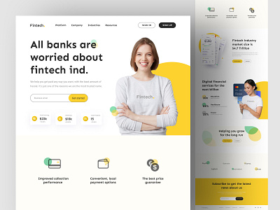 Online Banking I Fintech Landing Page bank website banking banking app credit debit figma design finance website fintech landing page modern look money online banking online payment paymet online paypal ui ux design uiux designer web ui website design