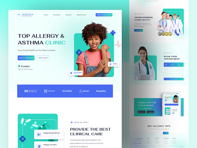 ALLERGY, ASTHMA Website design I UI Design
