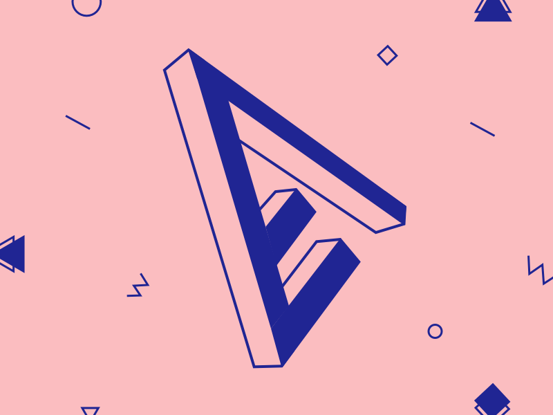 3D logo 3d geometry logo typography