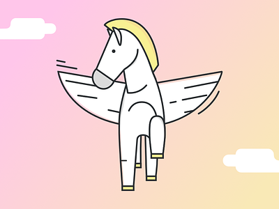 Pegasus (Greek mythology) cute illustration pegasus