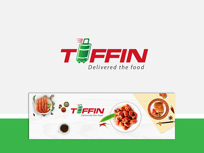 Tiffin Logo design food company home delivery illustration logo