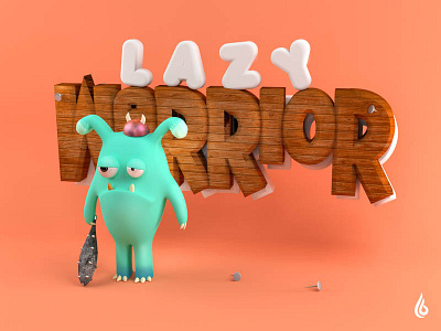 Lazy Warrior 3d blender cg cinema4d graphics illustrator monster photoshop render warrior creative