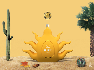Summer Perfume Product Design: 3D 3d blender cg cinema4d creative graphics illustrator perfume photoshop render seasons