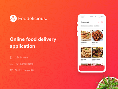 Food Ordering App app delivery mobile online order ui ux