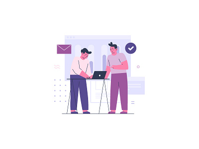 Osvald Teamwork Illustration 2 design flat illustration office team teamwork ui ux vector work