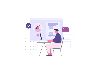 Osvald Teamwork Illustration 4 design flat illustration office team teamwork ui ux vector work