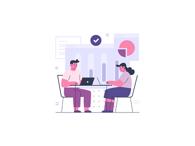 Osvald Teamwork Illustrations 5 design flat illustration team teamwork ui ux vector work