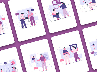 Osvald Teamwork Illustrations design flat illustration team teamwork ui ux vector work