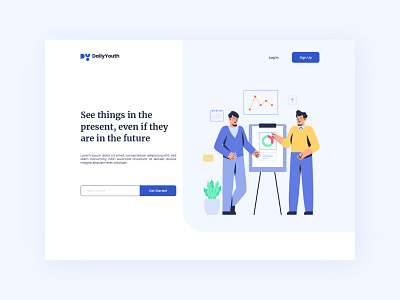 Landing Page 1 Using Hedvig Office Illustrations