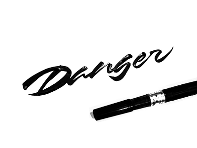 Danger brush calligraphy brush lettering brushtype calligraphy logo customtype handlettering lettering logotype type design typography