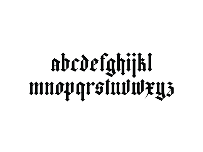 Blackletter typeface.