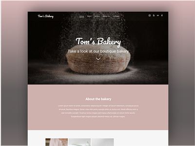 Homepage design for a bakery bake bakery homepage pastries web design website