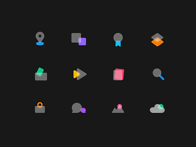Frosted Icons figma freebies frostedglass icon design iconography illustration microinteraction motion smartanimate uiux