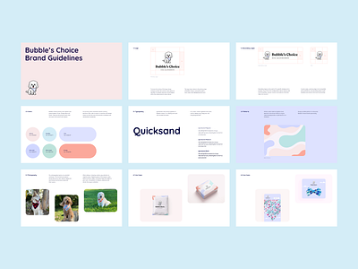 Bubbles Brand Guidelines brand guideline brand identity branding cute design dog figma illustration illustrator logo logo design minimal poodle uiux vector