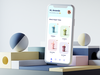 Order Smoothie 3d app design figma food app mobile productdesign smoothie uidesign uiux