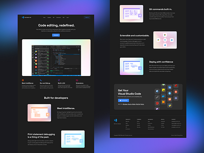 VS Code - Landing Page Concept