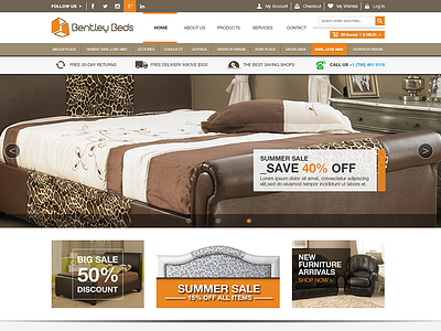 Furniture Beds clean creative css furniture html photoshop responsive